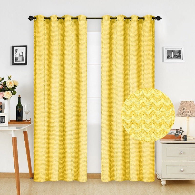 Imagen de cortina Cortina Visillo Translucido para Salón y Dormitorio, Estilo Moderno 140x260 cm 1 pieza en color Gris de Meishida